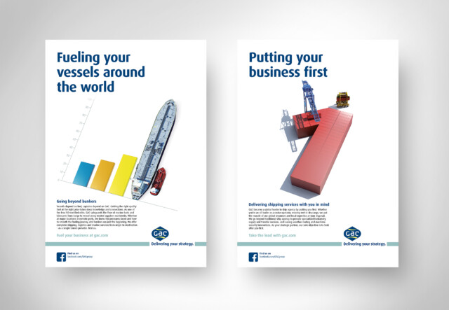 GAC | A brand on the move |Visually, the concept used distinctive graphics that combine business charts with 3D representations to highlight core services and sectors | CBC