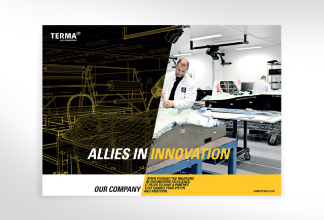 Terma | Underpinning the design and customer-focused functionality was the guiding brand concept “Allies in Innovation”, developed by CBC