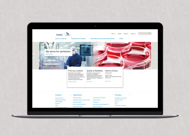 Novo Nordisk Pharmatech | As a central marketing piece, a new website was created from scratch, from structure, content plans and wireframes through to content production, technical implementation and testing | CBC