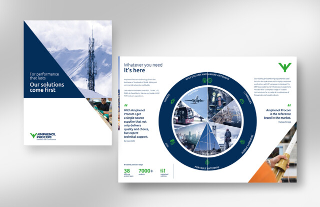 Amphenol Procom | CBC developed a broad range of corporate literature that clarified the value proposition and product offering