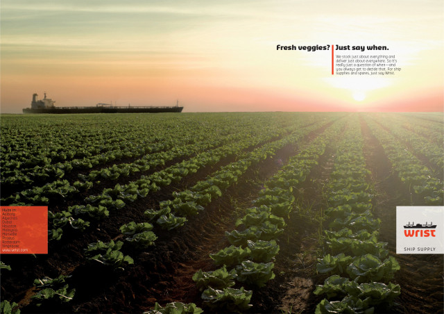 Wrist Ship Supply | CBC created a unique visual effect that gave the impression of a ship sailing on a sea of products typically needed by Wrist customers | CBC