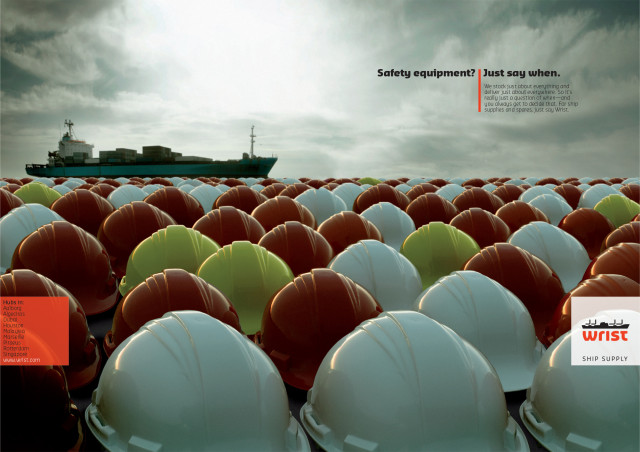 Wrist Ship Supply | CBC created a unique visual effect that gave the impression of a ship sailing on a sea of products typically needed by Wrist customers