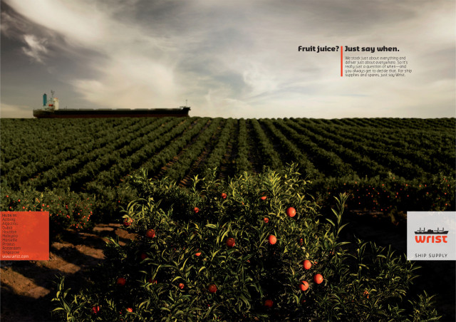 Wrist Ship Supply | CBC created a unique visual effect that gave the impression of a ship sailing on a sea of products typically needed by Wrist customers