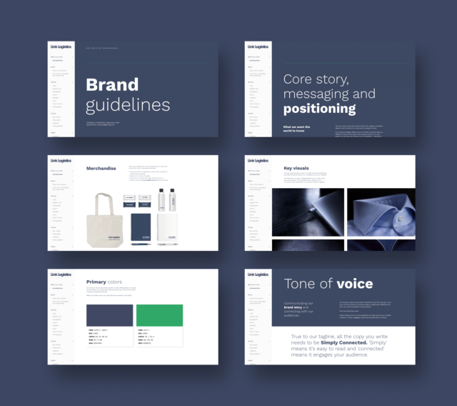 Link Logistics | A digital brand guidelines document ensures that the Link Logistics brand stays consistent over time, channels, and markets | CBC