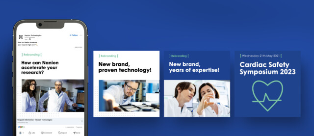 Nanion Technologies | Eye-catching social media design templates supported by compelling copy | CBC