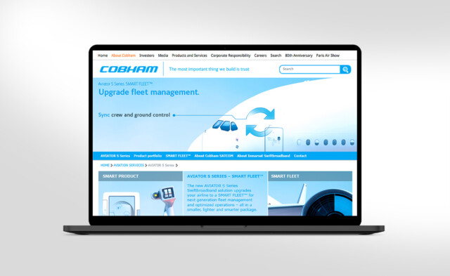 Cobham Aviator | Marketing materials funnelled potential leads to a microsite that drove further engagement and provided essential tracking data | CBC
