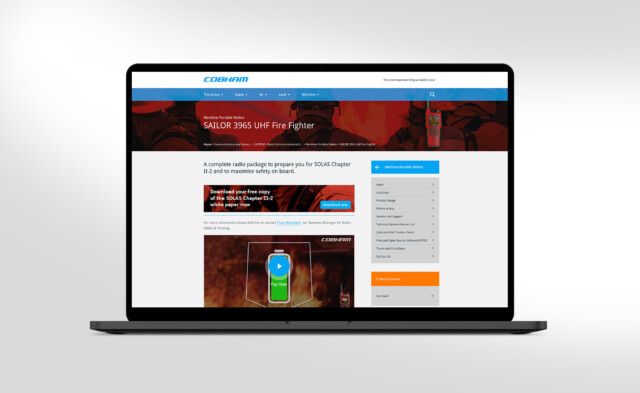 Cobham | Prospects were driven to a user-friendly landing page, helping Cobham to drive further engagement and track visitor data | CBC