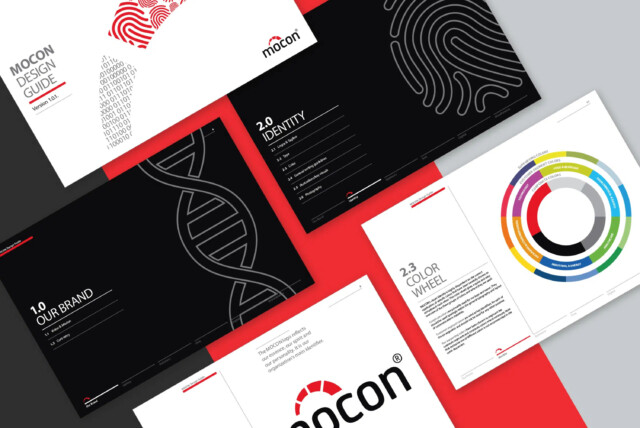 Screen grabs of visual design guide related to rebranding launch