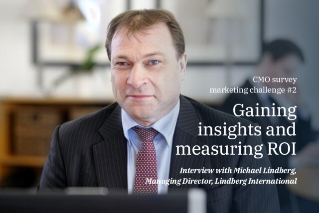 Portrait of Michael Lindberg with text overlay: Why marketing ROI has be come so difficult to measure